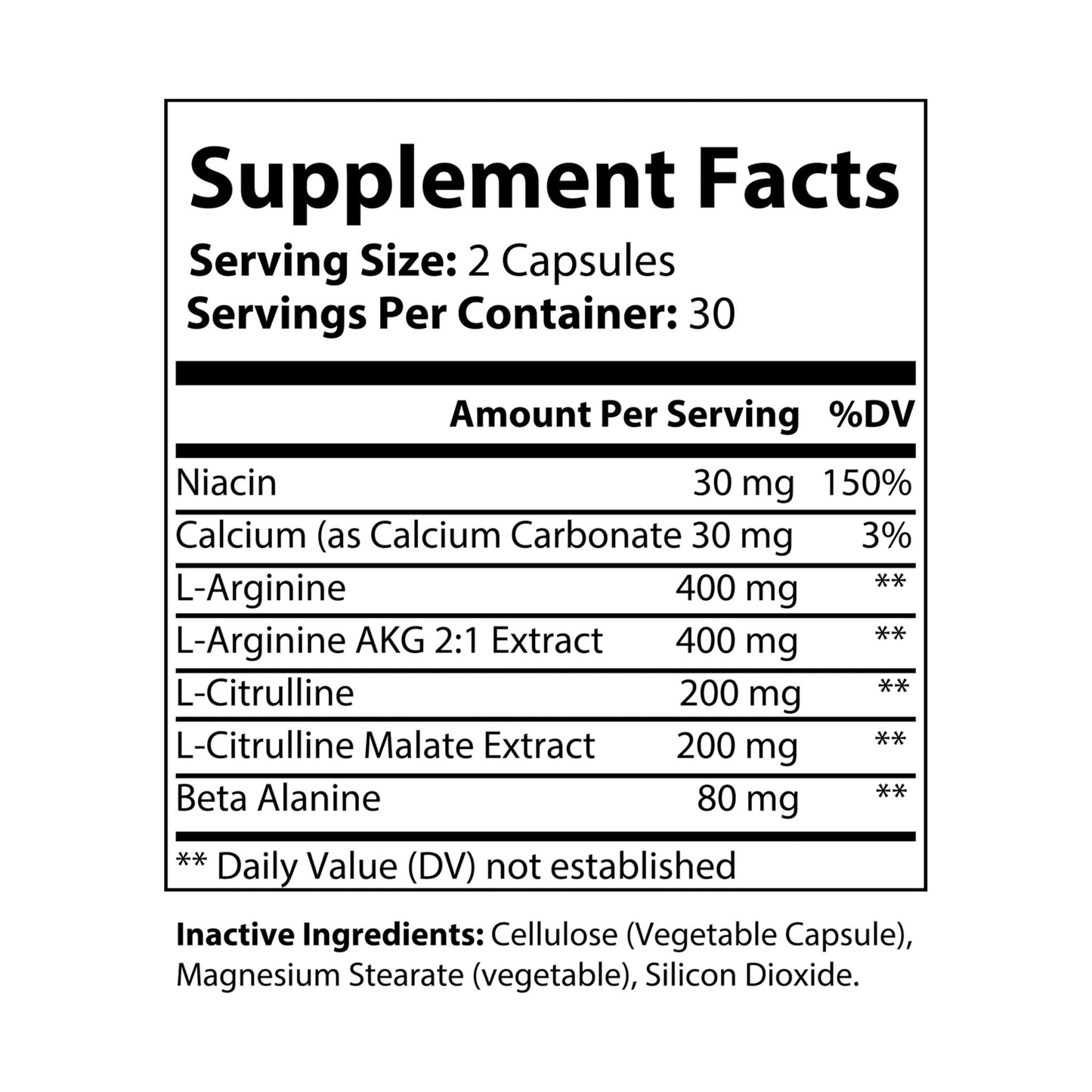 Nitro-Lean Nitric Oxide Capsules (60 Count) | Pump & Blood Flow Support