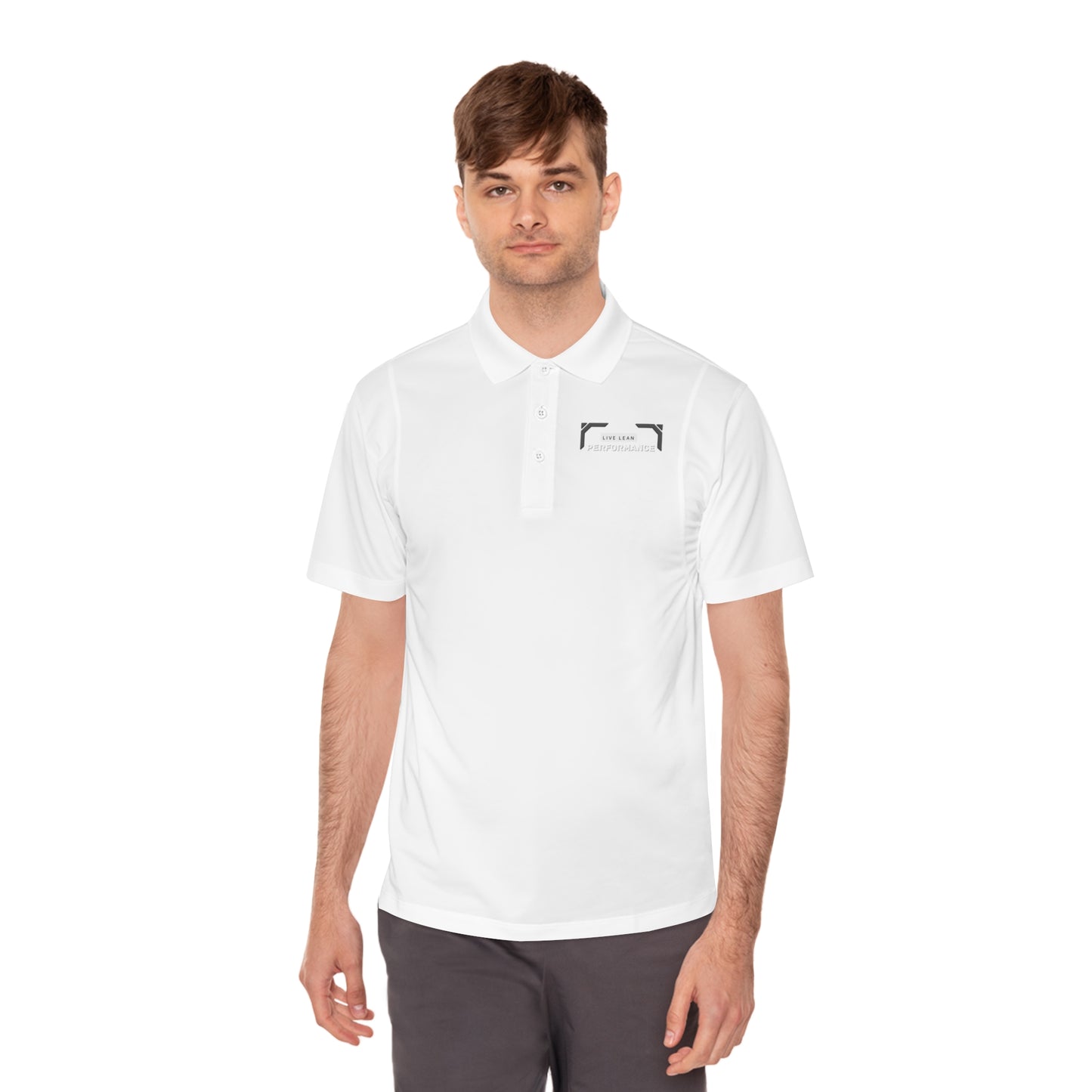 Men's Sport Polo — Minimal 'Lost Lens' Camera Frame Logo