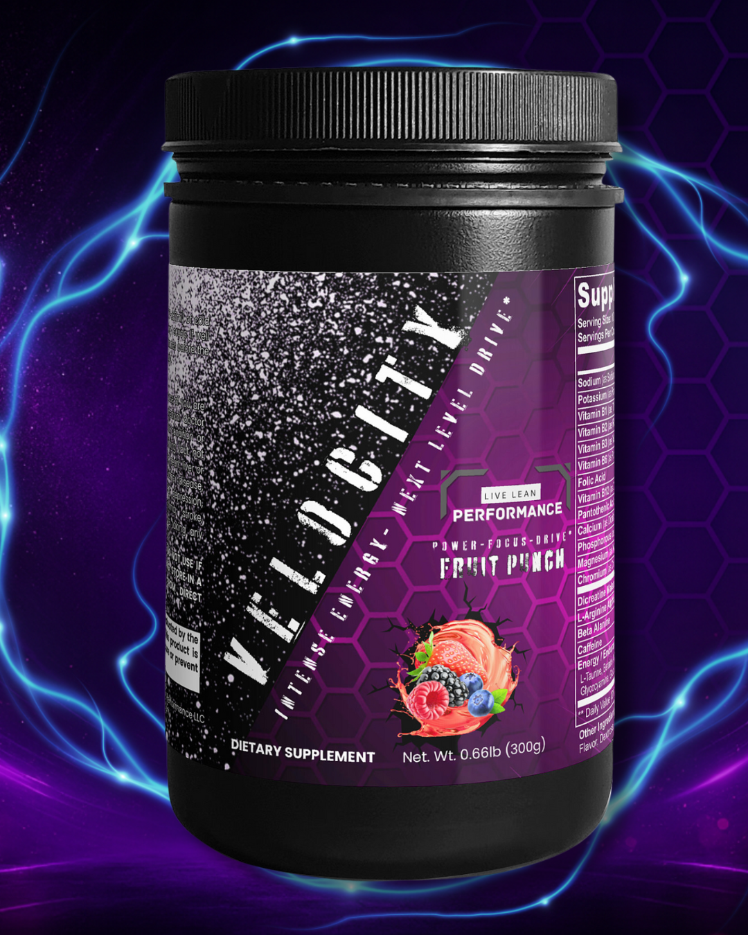 Velocity Pre-Workout Powder (Fruit Punch)
